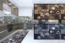 Küchenläufer Küchenteppich Teppichläufer Läufer Kaffee Cafe Coffee | waschbar (1
