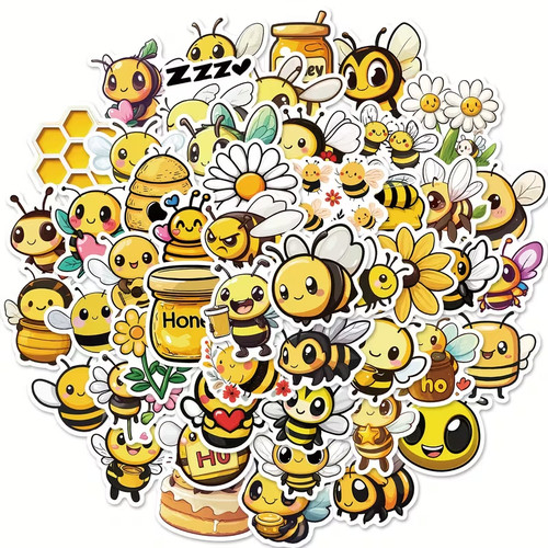 50x bienen sticker - 50x,