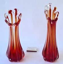 Paar 2 elegante Vasen Murano