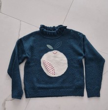 Okaidi Mode: Mädchen Pullover Gr. 140 Grün Apfel Motiv