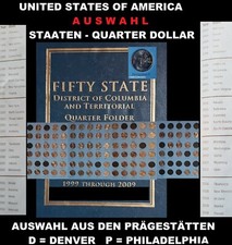 USA - QUARTER DOLLAR-Auswahl aus verschiedenen Jahrgängen 1999-2009 Prägung D+P