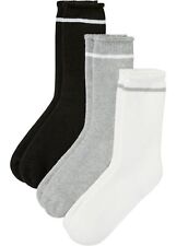 3er Pack Thermo Socken m Bio Baumwolle Innenfrottee Gr. 39/42 Wollweiß Grau Neu*