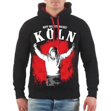 Kapuzenpullover Köln Watt willste mache ? Hoodie Kölsche Fans Ultras Rot Weiß