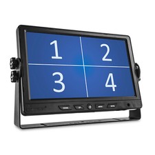 Carmedien 9“ Split Screen Bildschirm LCD Quad Monitor 4 Rückfahrkamera 12V 24V
