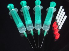 4x 20ml Einmalspritze mit Kanüle + Stopfen - Basteln/Modelbau etc.- Neu & Steril