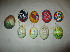 9 Ostereier ( 4 x bemalte Eier & 5 x Kunstoffeier )