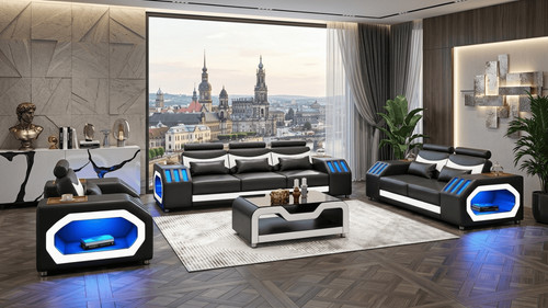 Sofa set modern schwarz - set,