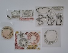 Stempel weihnachtlich, Engel,Klarsichtstempel, Set 5 Stück