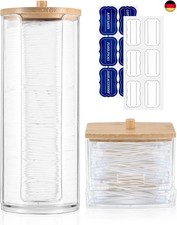 Gaomoeny 2 Stk Wattestäbchen Halter, Wattepadspender, Wattepad Aufbewahrungbox 