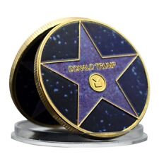 MEDAILLE - Donald Trump / Hollywood Walk of Fame Stern - GOLD / VERGOLDET