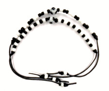 2 Fußball-Fan-Freundschaftsbänder schwarz/weiß # Besiktas eigene Handarbeit