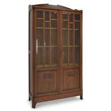 ANTIK! Bücherschrank restauriert Jugendstil / Art Déco Eiche Vitrinenschrank