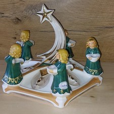Goebel Rondell Weihnacht Adventskranz Engel Stern Kerzenhalter selten Farbe grün