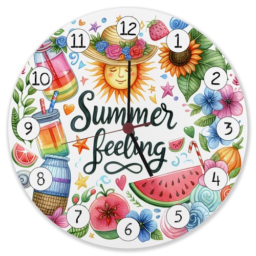 Sonne und sommer wanduhr - sonne,