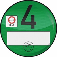 1x Haftfolie Plakette Euro 4