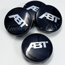 4 Pcs 60mm Für ABT Sportsline Logo Auto Black Wheel Centre Hub Radnabendeckel