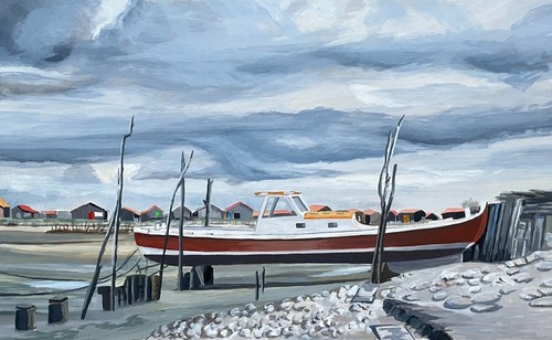 Pinasse sur bassin - le,