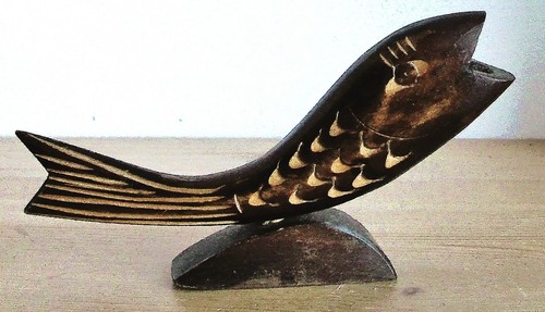 Holzschnitzerei 1fisch als - holzschnitzerei,