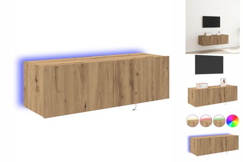 Wandregal mit led lichtern - tv-wandregal, led-lichtern