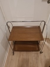 TOP Dinett Bremshey? Servierwagen 70er? Top Nußbaumfarben Chrome SELTEN!! 