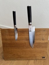 KAI magnetischer Messerblock Messerhalter zum Aufstellen Eiche 34 x 14 x 26,5 cm