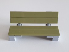 1x Lego Parkbank olive grün