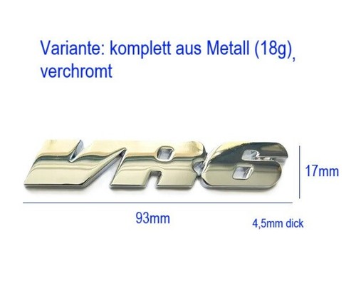 Metall vr6 emblem verchromt - metall,