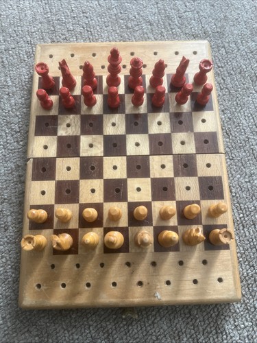 Vintage reiseschachspiel mit - reiseschachspiel,