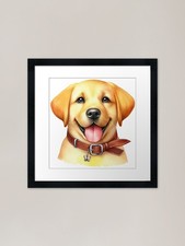 Gelber Labrador gerahmter
