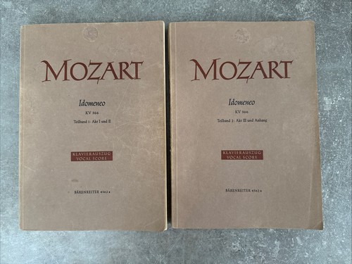 Mozart idomeneo klavierauszug - idomeneo,