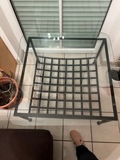 Couchtisch aus Glas und Metall 90X90X47cm, gut, gebraucht