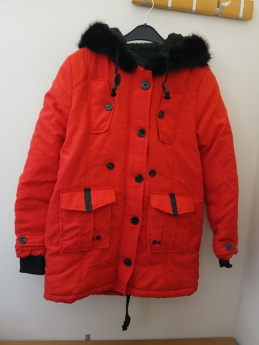 Roter mantel parker trenchcoat - mantel,