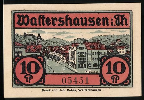 Notgeld waltershausen 1921 - notgeld,