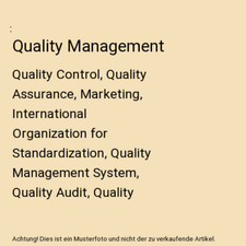 Qualitätsmanagement: Qualitätskontrolle, Qualitätssicherung, Marketing, International