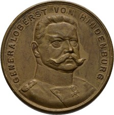 Medaille Hindenburg 1914 Bronze 29 mm/ 10,4 g  Original Münze #LAZ132