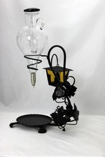 alter Weindekanter * Weinspender * Schmiedeeisen * Weinkühler Laterne * Vintage