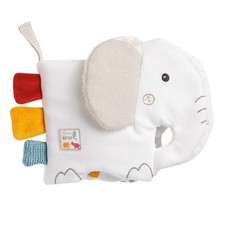 Fehn Soft Bilderbuch Elefant Fühlbuch mit Bio Baumwolle Stoff mit Tier Motiven