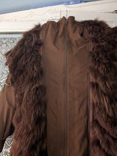 Damen Mantel Mit Pelzkragen