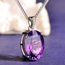 925 Silber Amethyst-Anhänger