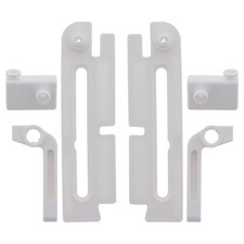 Kellerfenster Klappsystem Set weiß 6-teilig mit Kippscheren und Griffen