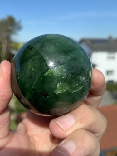 Nephrite jade sphere 280g 56mm - jade,