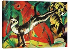 Leinwandbild Drei Katzen - Franz Marc