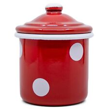 Emaille Zuckerdose mit Deckel | 3 Varianten | Dose Zuckerbehälter Zuckerspender