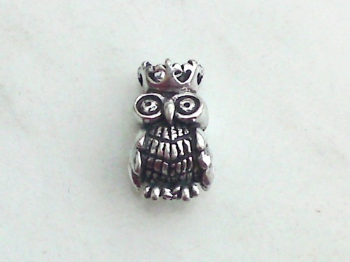 Beads eule mit - krone, 19mm