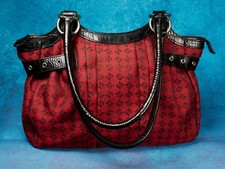 Vintage Henkeltasche 50er Jahre Stil - Rockabilly Retro Trasche mit Lederhenkeln