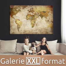 Landkarten Weltkarte Map Braun WANDBILDER XXL GROß BILDER SELBSTMONTAGE
