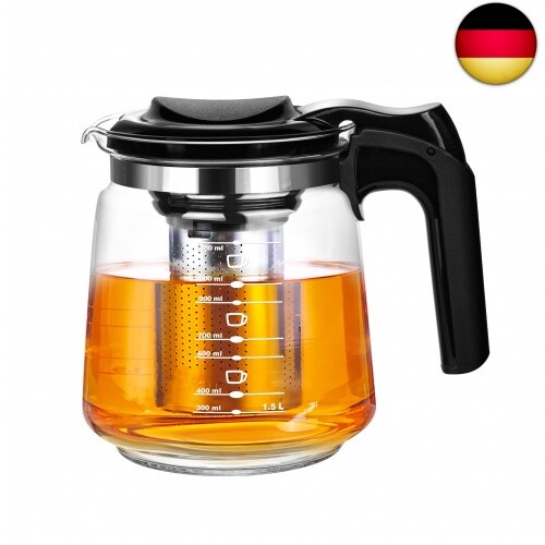 T24 teekanne aus glas mit - t24,