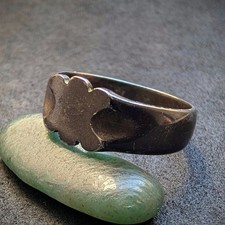 Monogramm Siegel Ring Silber alt antik c. 1900 RG 64/65