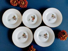 5 nostalgische Kinderteller 50er Teller Puppengeschirr Kinder Goldrand Vintage