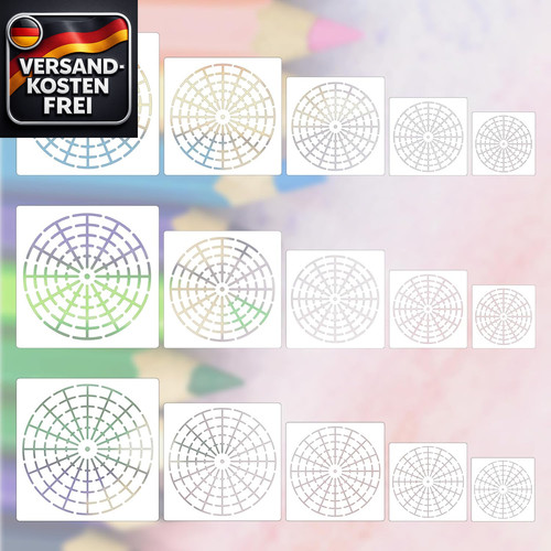 Mandala schablonen set - mandala,